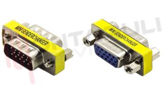 Immagine di MINI ADATTATORE HD 15PIN MASCHIO HD 15PIN FEMMINA