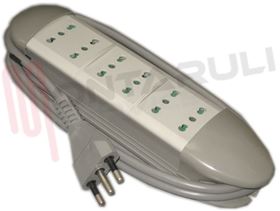 Visualizza i dettagli per PRESA MULTIPLA 6PR. BIVALENTI CON CAVO 3X1MMQ 1,5 MT. Immagine di PRESA MULTIPLA 6PR. BIVALENTI CON CAVO 3X1MMQ 1,5 MT.
