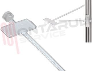 Immagine di FASCETTA NYLON 100X2,5MM. CON TARGHETTA CF.100PZ INCOLORE