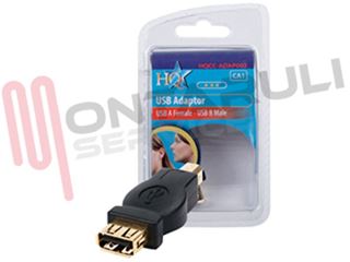 Immagine di ADATTATORE USB FEMMINA USB MASCHIO CON CONNETTORI DORATI