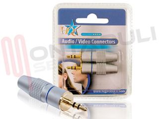 Immagine di SPINA JACK MASC. 3,5MM STEREO GOLD PROFESSIONAL KIT 2PZ.