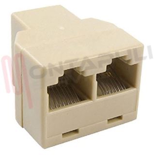 Immagine di ADATTATORE MODULARE TRIPLO PER 3 SPINE RJ45 8/8