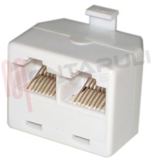 Immagine di ADATTATORE TELEFONICO 1PLUG -2PRESE PLUG 8C 1/M2F