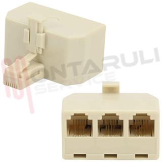 Immagine di ADATTATORE TELEFONICO USC.3 PLUG 6P/4C 1/M3F