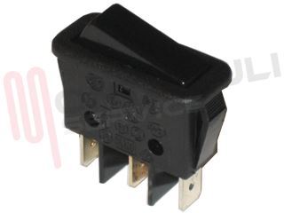 Immagine di DEVIATORE PULSANTE ACCENSIONE PIEZO NERO 3 CONTATTI