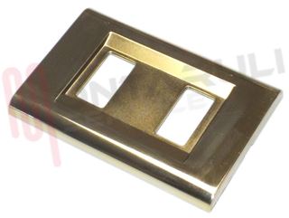 Immagine di PLACCA IN ABS SERIE "CLICK" 2 FORI ORO