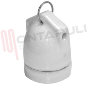 Visualizza i dettagli per PORTALAMPADA E27 PORCELLANA C/ANELLO SOSPENSIONE Immagine di PORTALAMPADA E27 PORCELLANA C/ANELLO SOSPENSIONE