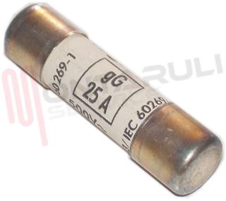 Immagine di FUSIBILE CILINDRICO GG 10.3X38MM 25A 500V SENZA SEGNALATORE