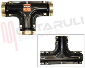 Visualizza i dettagli per GIUNTO A T PER TUBI ELIOS NERI IN METALLO Ø32MM. Immagine di GIUNTO A T PER TUBI ELIOS NERI IN METALLO Ø32MM.