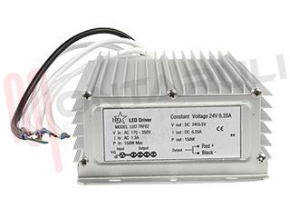 Immagine di ALIMENTATORE 24V DC 150W 6,25A PER STRISCE A LED