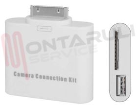 Visualizza i dettagli per KIT 2 IN 1 ADATTATORE CONNESSIONE FOTOCAMERA iPAD / iPAD2 Immagine di KIT 2 IN 1 ADATTATORE CONNESSIONE FOTOCAMERA iPAD / iPAD2