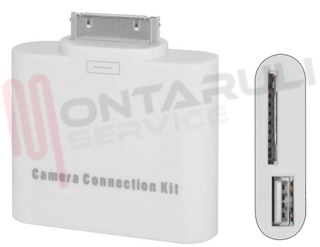 Immagine di KIT 2 IN 1 ADATTATORE CONNESSIONE FOTOCAMERA iPAD / iPAD2