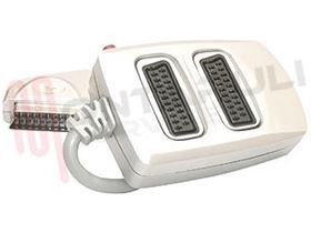 Visualizza i dettagli per SCART BASE 2 POSTI 21P/21P + SWITCH SILVER Immagine di SCART BASE 2 POSTI 21P/21P + SWITCH SILVER