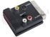 Immagine di ADATTATORE SCART 21 POLI+SWITCH IN-OUT /S-VHS /3 RCA FEMM.