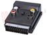 Immagine di ADATTATORE SCART 21 POLI+SWITCH IN-OUT /S-VHS /3 RCA FEMM.