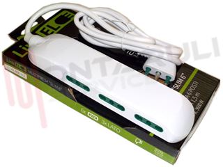 Immagine di PRESA MULTIPLA 6PR. BIVALENTE SLIM CAVO 1,5MT. BIANCA SLIM6