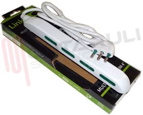 Visualizza i dettagli per PRESA MULTIPLA 4PR. BIVALENTE SLIM CAVO 1,5MT. BIANCA SLIM4 Immagine di PRESA MULTIPLA 4PR. BIVALENTE SLIM CAVO 1,5MT. BIANCA SLIM4