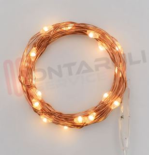 Immagine di CATENA LUMINOSA 20 MICROLED LUCE CLASSIC 1,9MT BATT.NON INCL