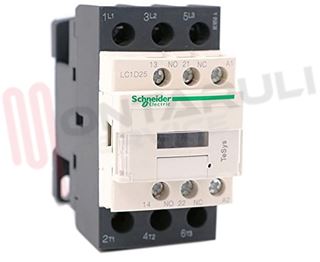 Immagine di CONTATTORE TRIPOLARE 11KW 25A BOB. 380VCA AUX 1NA+1NC