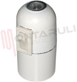 Visualizza i dettagli per PORTALAMPADA E27 LISCIO C/INT. BILANCIERE BIANCO Immagine di PORTALAMPADA E27 LISCIO C/INT. BILANCIERE BIANCO
