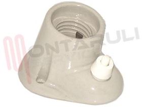 Visualizza i dettagli per PORTALAMPADA PORCELLANA E27 BASE INCLINATA C/INTERRUTTORE Immagine di PORTALAMPADA PORCELLANA E27 BASE INCLINATA C/INTERRUTTORE