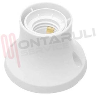 Immagine di PORTALAMPADA E27 BASE DRITTA PLASTICA BIANCO