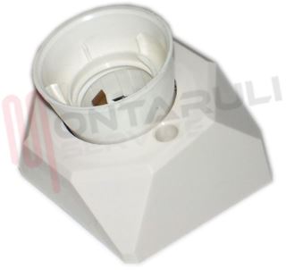 Immagine di PORTALAMPADA E27 BASE QUADRA INCLINATA CORPO UREA