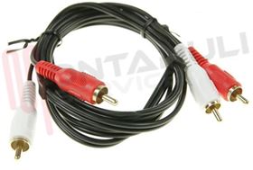 Visualizza i dettagli per CAVO AUDIO 2 RCA MASCHIO / 2 RCA MASCHIO GOLD DORATI 1,5MT. Immagine di CAVO AUDIO 2 RCA MASCHIO / 2 RCA MASCHIO GOLD DORATI 1,5MT.