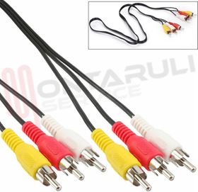 Visualizza i dettagli per CAVO AUDIO-VIDEO 3 RCA MASCHIO / 3 RCA MASCHIO MT.1,00 Immagine di CAVO AUDIO-VIDEO 3 RCA MASCHIO / 3 RCA MASCHIO MT.1,00