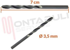 Visualizza i dettagli per PUNTA PER METALLO HSS-G DIN 338 Ø 3,5 L 70 MM. Immagine di PUNTA PER METALLO HSS-G DIN 338 Ø 3,5 L 70 MM.