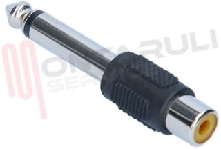 Immagine di ADATTATORE AUDIO 1 RCA FEMMINA / JACK MASCHIO 6,3MM MONO