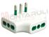 Immagine di ADATTATORE TRIPLO PIATTO 3 PRESE 2P+T 16A BIANCO