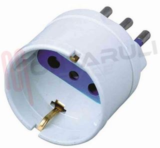 Immagine di ADATTATORE SCHUKO 16A 2P+T BIANCO