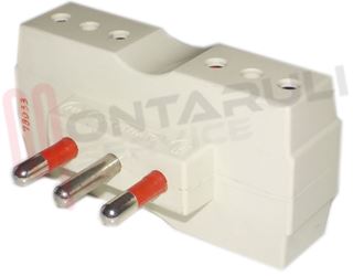 Immagine di ADATTATORE QUADRUPLO 16A+T BIANCO