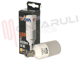 Immagine di LAMPADA TUBOLARE LED E14 9W 230V 3000°K 850LM OPALE