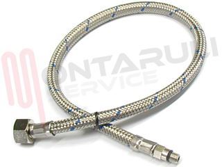 Immagine di FLESSIBILE INOX BLU CALOTTA GIREVOLE 3/8" M8X1 L=55CM.