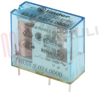 Immagine di MINIRELE' 1 SCAMBIO 10A 24V DC PER CIRCUITO STAMPATO
