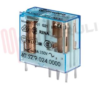 Immagine di MINIRELE' 2 SCAMBI 5A 110V DC PER CIRCUITO STAMPATO