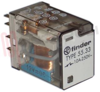 Immagine di MINIRELE' 3 SCAMBI 10A 12VDC TYPE 55.33