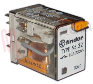 Immagine di MINIRELE' 2 SCAMBI 10A 60VAC C/TASTO PROVA+LED
