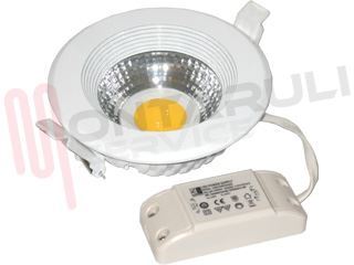 Immagine di FARETTO INCASSO LED 8W 240V FISSO BIANCO 3000°K (RESA 66W)