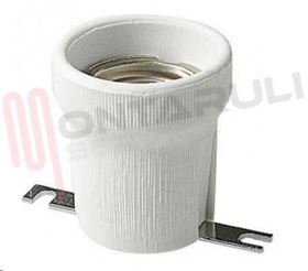 Visualizza i dettagli per PORTALAMPADA E27 PORCELLANA CON STAFFA FISSAGGIO DRITTA Immagine di PORTALAMPADA E27 PORCELLANA CON STAFFA FISSAGGIO DRITTA