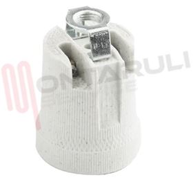 Visualizza i dettagli per PORTALAMPADA E27 PORCELLANA C/STAFFA A PONTE M10X1 Immagine di PORTALAMPADA E27 PORCELLANA C/STAFFA A PONTE M10X1