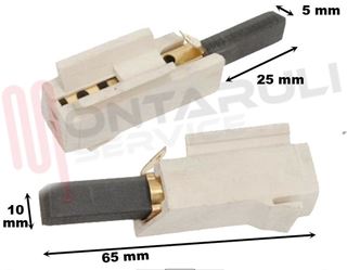 Immagine di CARBONCINO CON SUPPORTO PZ.2 MIS.5X10X28