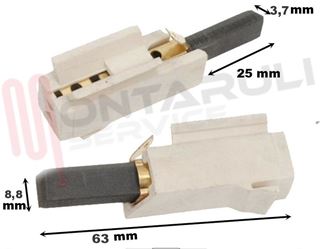 Immagine di CARBONCINI MOTORE C/SUPPORTO DIM. 4X9X25 MM. 2PZ.