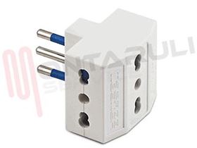 Visualizza i dettagli per SPINA TRIPLA 10A+T BIVALENTE 10/16A BIANCA Immagine di SPINA TRIPLA 10A+T BIVALENTE 10/16A BIANCA