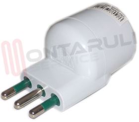 Visualizza i dettagli per ADATTATORE SCHUKO 16A 2P+T BIANCO Immagine di ADATTATORE SCHUKO 16A 2P+T BIANCO