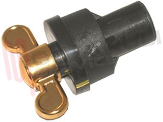 Immagine di MANOPOLA FORNO D.6MM. ALTA MARRONE/ORO RUSTICA