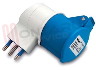 Immagine di ADATTATORE CIV. DA SPINA 2X16A+T A PRESA CEE 2P+T 16A