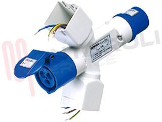 Immagine di ADATTATORE CEE IC 2P+T 220V-4MOD SYSTEM BLU GEWISS